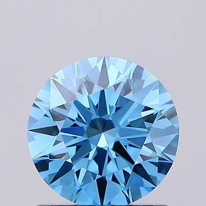 0.16ct Round Lab Grown Diamond (Colour Fancy Vivid Blue, Clarity VVS2, Cut EX, Uncertified)