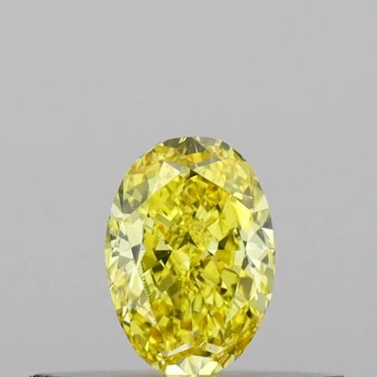 0.23ct Oval Lab Grown Diamond (Colour Fancy Vivid Yellow, Clarity VS1, IGI Certified)