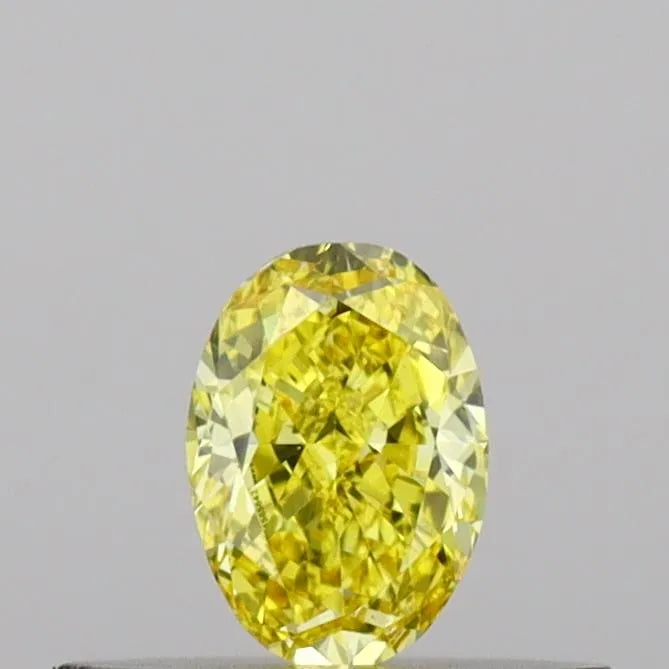 0.23ct Oval Lab Grown Diamond (Colour Fancy Vivid Yellow, Clarity VS1, IGI Certified)