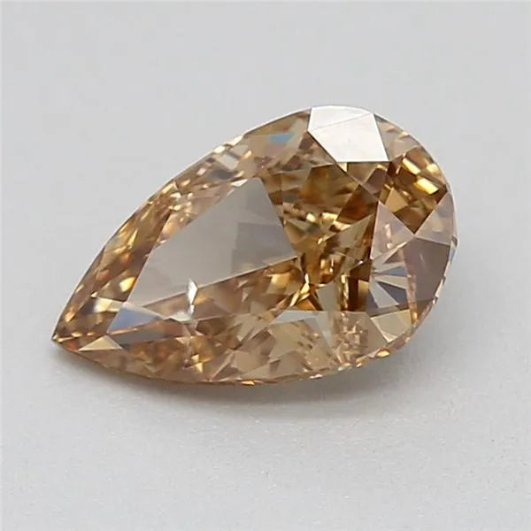 0.54ct Pear Lab Grown Diamond (Colour Fancy Brown, Clarity VS2, IGI Certified)