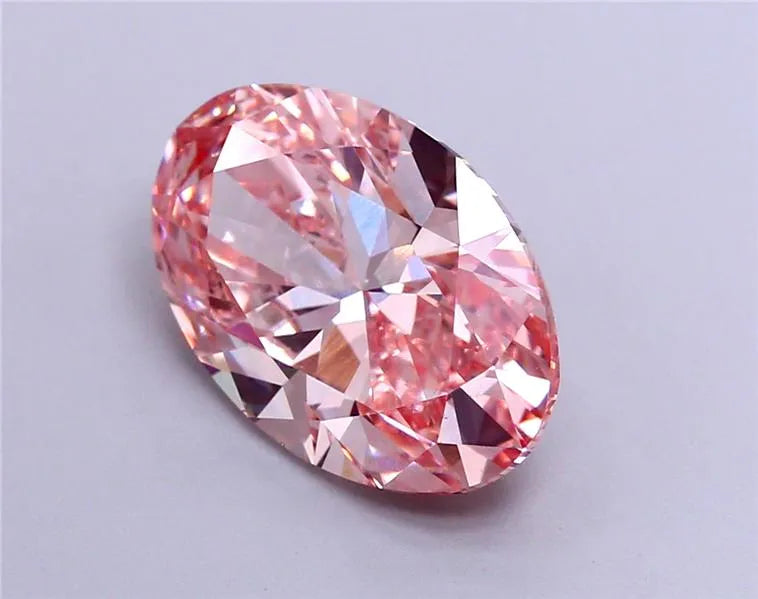 4.00ct Oval Lab Grown Diamond (Colour Fancy Vivid Pink, Clarity VS1, IGI Certified)