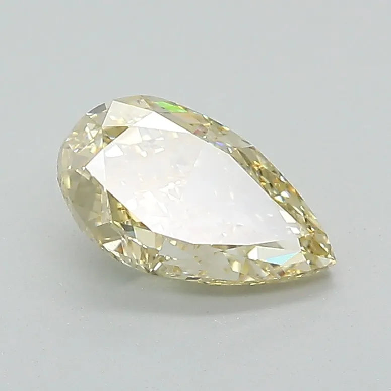 1.00ct Pear Natural Diamond (Colour Fancy Light Yellow, Clarity VS1, Cut EX, GIA Certified)