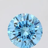 1.00ct Round Lab Grown Diamond (Colour Fancy Vivid Blue, Clarity VS1, Cut EX, IGI Certified)
