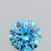 1.10ct Round Lab Grown Diamond (Colour Fancy Vivid Blue, Clarity VS1, Cut EX, IGI Certified)