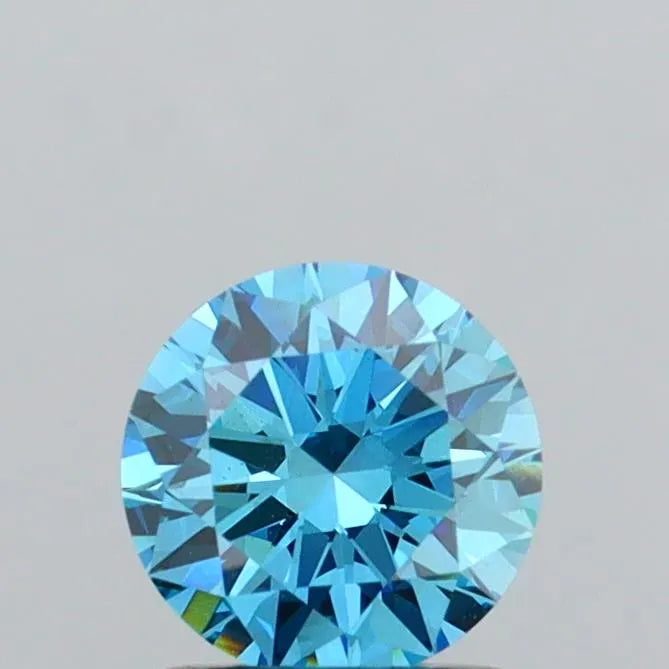 1.10ct Round Lab Grown Diamond (Colour Fancy Vivid Blue, Clarity VS1, Cut EX, IGI Certified)