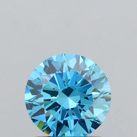 1.10ct Round Lab Grown Diamond (Colour Fancy Vivid Blue, Clarity VS1, Cut EX, IGI Certified)