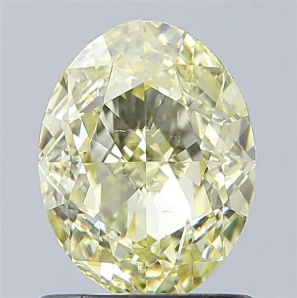 1.24ct Oval Natural Diamond (Colour Fancy Light Yellow, Clarity SI1, Cut GD, GIA Certified)
