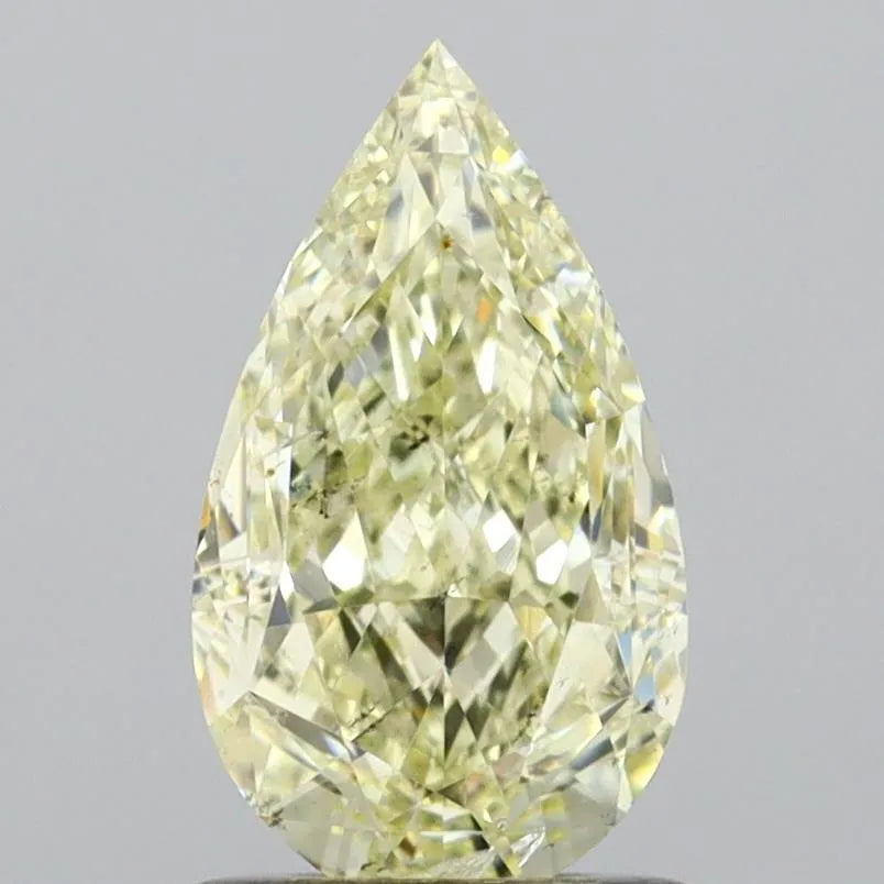 1.31ct Pear Natural Diamond (Colour Fancy Light Yellow, Clarity SI2, GIA Certified)