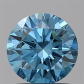 1.39ct Round Lab Grown Diamond (Colour Fancy Vivid Blue, Clarity VVS2, Cut EX, IGI Certified)