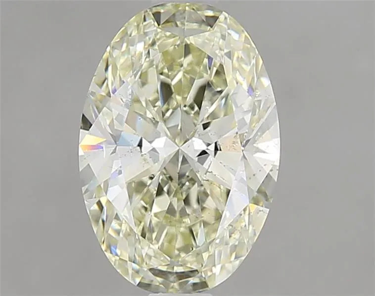 1.51ct Oval Natural Diamond (Colour Fancy Light Greenish Yellow, Clarity SI2, GIA Certified)