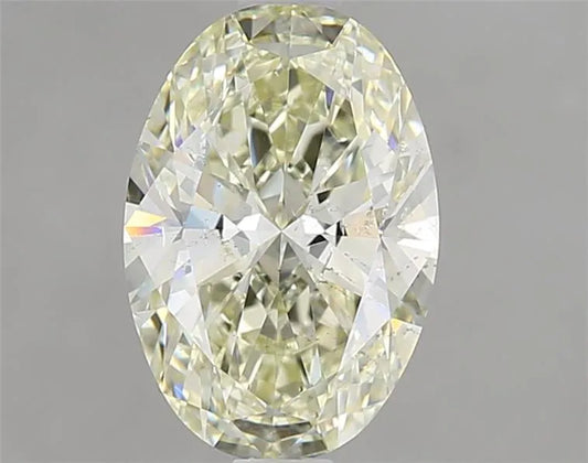 1.51ct Oval Natural Diamond (Colour Fancy Light Greenish Yellow, Clarity SI2, GIA Certified)