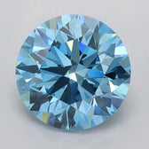 1.51ct Round Lab Grown Diamond (Colour Fancy Vivid Blue, Clarity VVS2, Cut EX, IGI Certified)