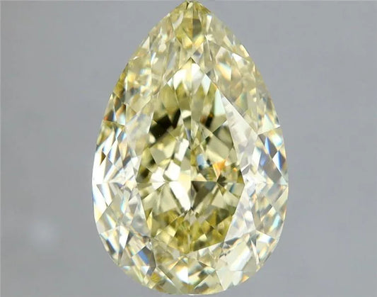 1.55ct Pear Natural Diamond (Colour Fancy Light Yellow, Clarity VS2, GIA Certified)