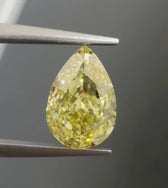 1.57ct Pear Natural Diamond (Colour Fancy Yellow, Clarity SI1, GIA Certified)