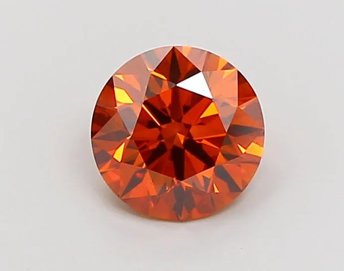 1.10ct Round Lab Grown Diamond (Colour Fancy Deep Orange, Clarity VS1, Cut ID, IGI Certified)