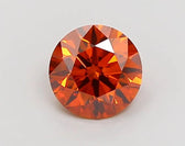 1.10ct Round Lab Grown Diamond (Colour Fancy Deep Orange, Clarity VS1, Cut ID, IGI Certified)