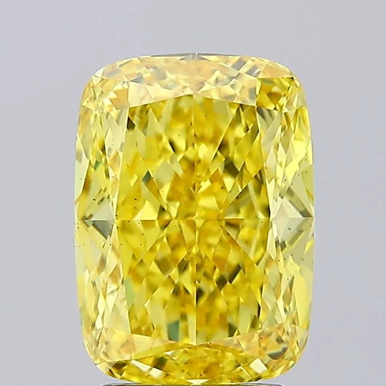 3.31ct Cushion brilliant Lab Grown Diamond (Colour Fancy Vivid Yellow, Clarity VS2, IGI Certified)
