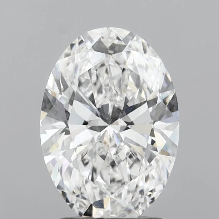 2.00ct Oval Lab Grown Diamond (Colour D, Clarity VVS2, IGI Certified)