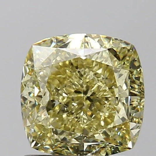 2.03ct Cushion brilliant Natural Diamond (Colour Fancy Yellow, Clarity VS2, GIA Certified)