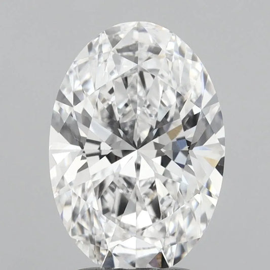 2.50ct Oval Lab Grown Diamond (Colour D, Clarity VVS2, IGI Certified)