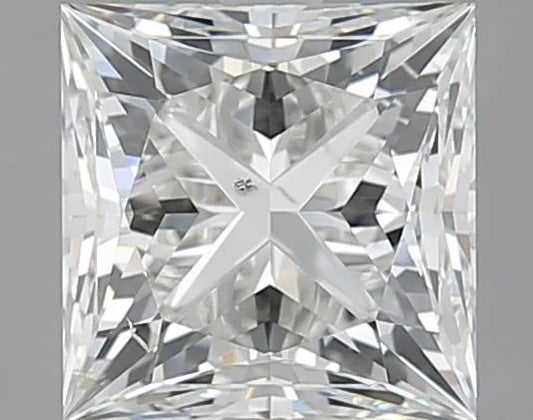 2.50ct Princess Natural Diamond (Colour J, Clarity SI1, Cut GD, GIA Certified)
