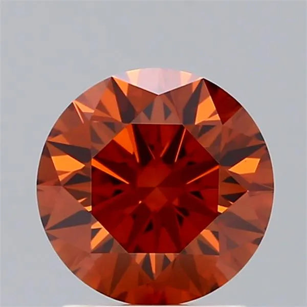 1.70ct Round Lab Grown Diamond (Colour Fancy Vivid Orange, Clarity VS1, Cut ID, IGI Certified)