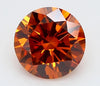 1.50ct Round Lab Grown Diamond (Colour Fancy Deep Orange, Clarity VS2, Cut EX, IGI Certified)