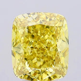 3.03ct Cushion modified Lab Grown Diamond (Colour Fancy Vivid Yellow, Clarity VVS2, IGI Certified)