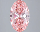 3.00ct Oval Lab Grown Diamond (Colour Fancy Vivid Pink, Clarity VVS2, IGI Certified)