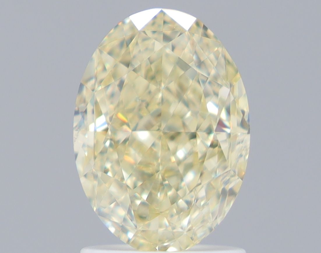 2.02ct Oval Natural Diamond (Colour Fancy Light Yellow, Clarity VS2, GIA Certified)