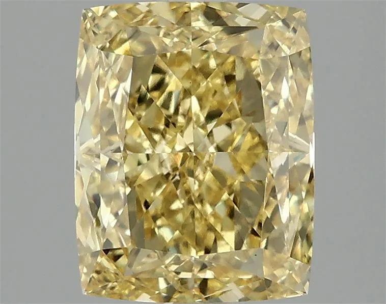 2.98ct Cushion modified Lab Grown Diamond (Colour Fancy Vivid Yellow, Clarity VVS2, IGI Certified)