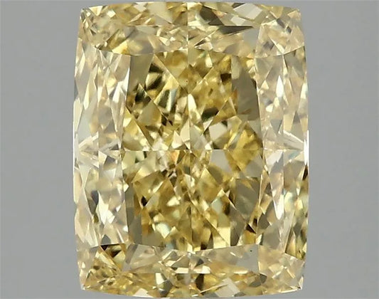 2.98ct Cushion modified Lab Grown Diamond (Colour Fancy Vivid Yellow, Clarity VVS2, IGI Certified)