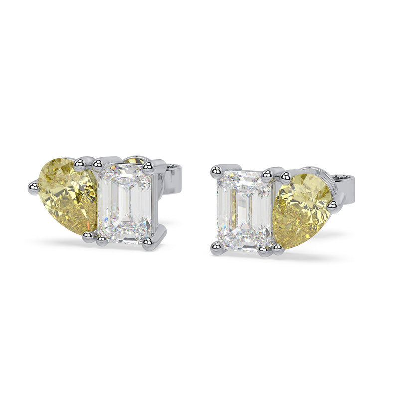 Toi et Moi earrings - white gold