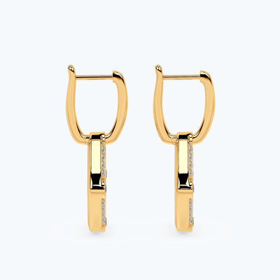 Frame diamond earrings