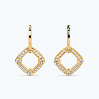 Frame diamond earrings