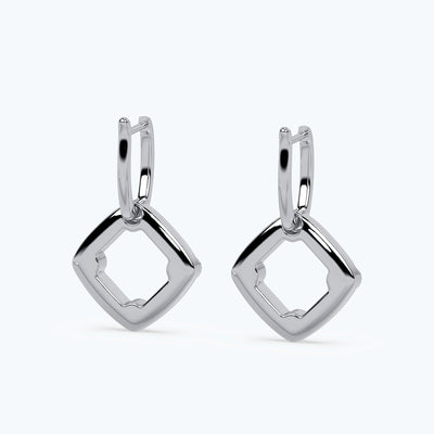 Frame diamond earrings