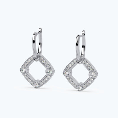 Frame diamond earrings