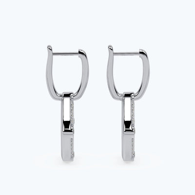 Frame diamond earrings