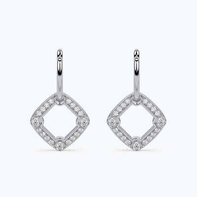 Frame diamond earrings