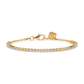 Cupcake tennis bracelet — yellow gold