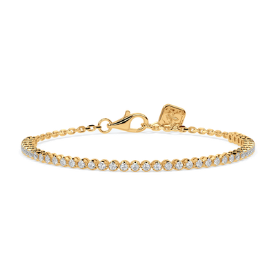 Cupcake tennis bracelet — yellow gold