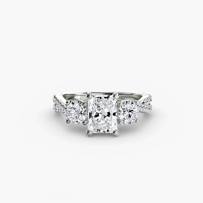 Three-Stone with Pavé Band 2
