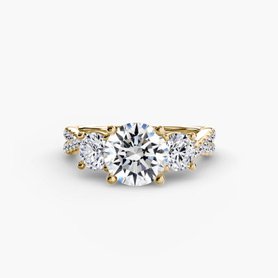 Three-Stone with Pavé Band 2