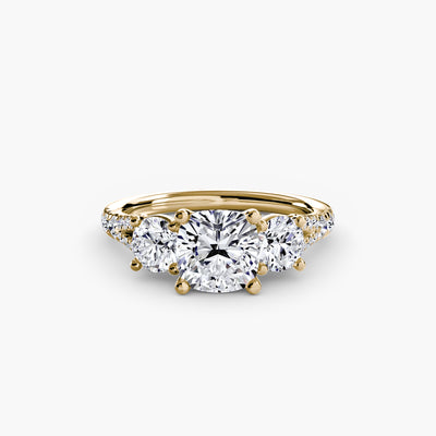 Three-Stone with Pavé Band 3