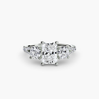 Three-Stone with Pavé Band 3