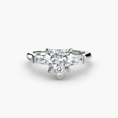 Three-Stone Ring (Baguette Side Stones)