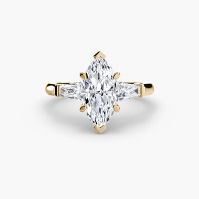 Three-Stone Ring (Baguette Side Stones)