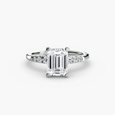 Solitaire with Shoulder Accents
