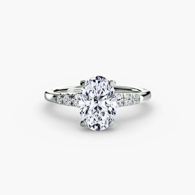 Solitaire with Shoulder Accents
