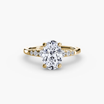 Solitaire with Shoulder Accents